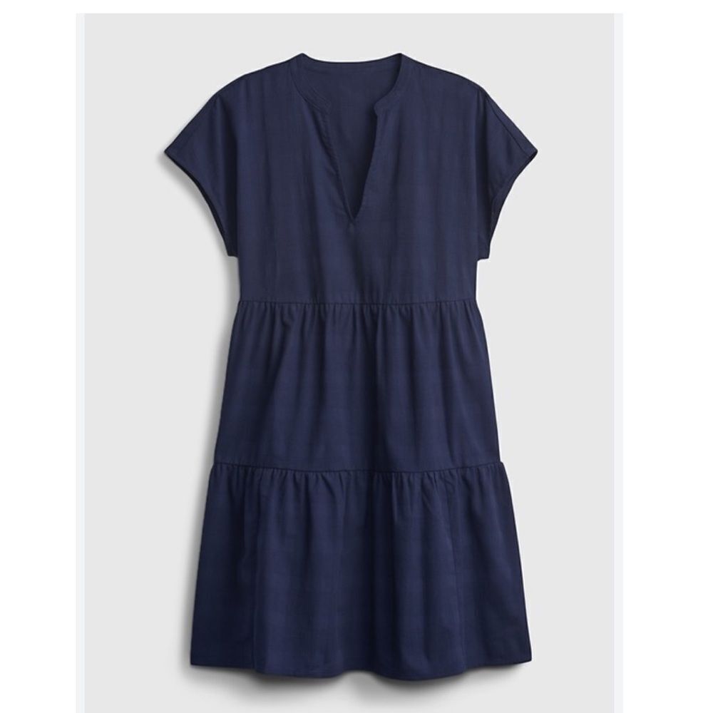 Gap clean girl, Quiet Luxury Navy Blue Coastal Women's Dress